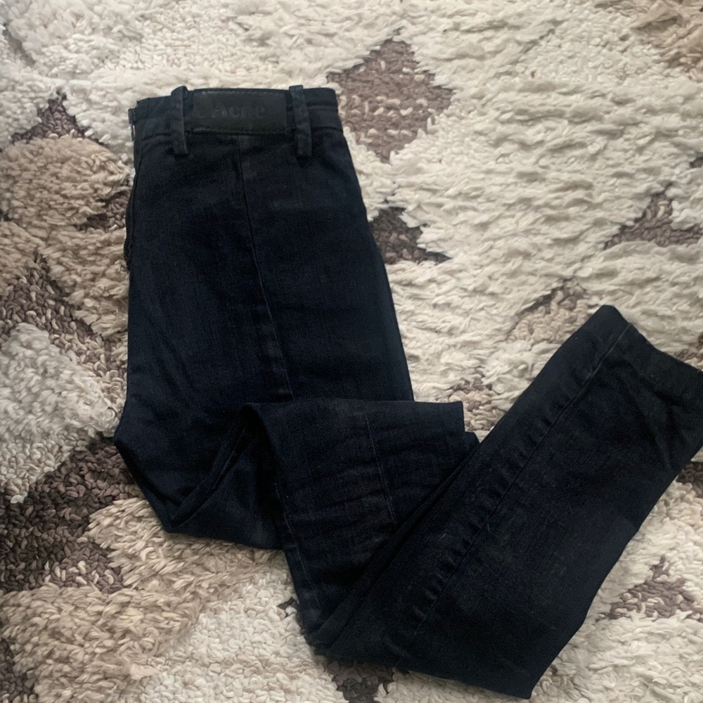 Acne Women's black Skin Seam Street Skinny Jeans size 27